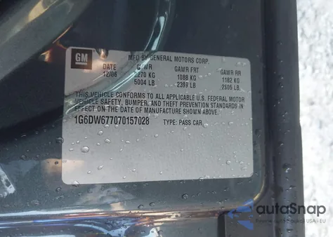 2007 Cadillac Sts V6 from USA, damaged, VIN 1G6DW677070157028